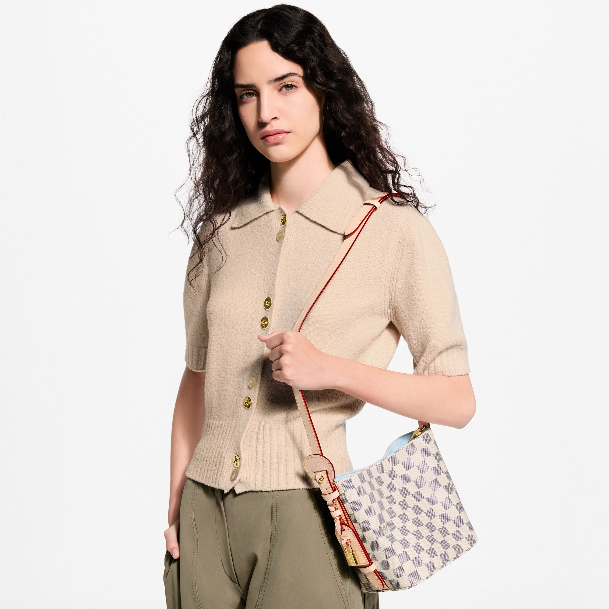 LOUIS VUITTON ルイ・ヴィトン オールイン BB ショルダーバッグ N40855 ダミエアズールキャンバス ホワイト  レディース【中古】 LOUIS VUITTON ルイ・ヴィトン オールイン BB ショルダーバッグ N40855
